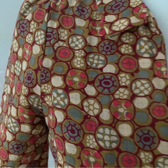 Anthropologie Small Retro Dress Boho Fall Cotton 50s style Edme & Esyllte Art - Picture 10 of 17